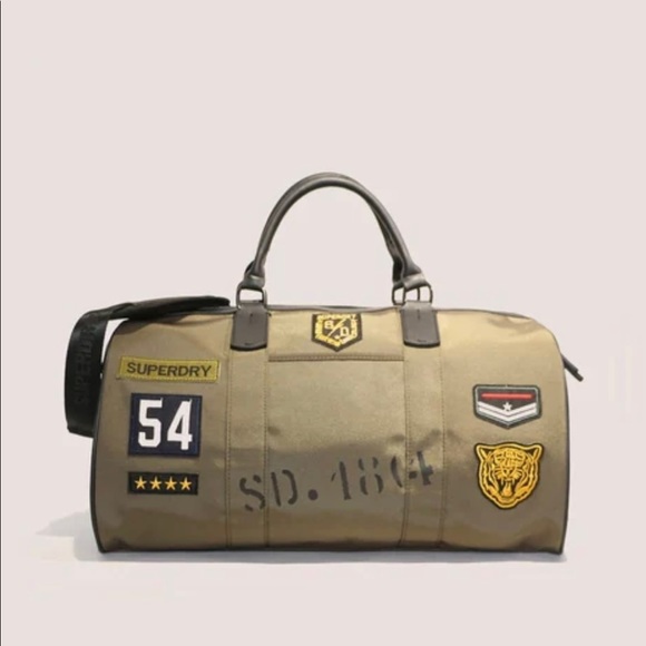 Superdry Handbags - Military badged weekender bag